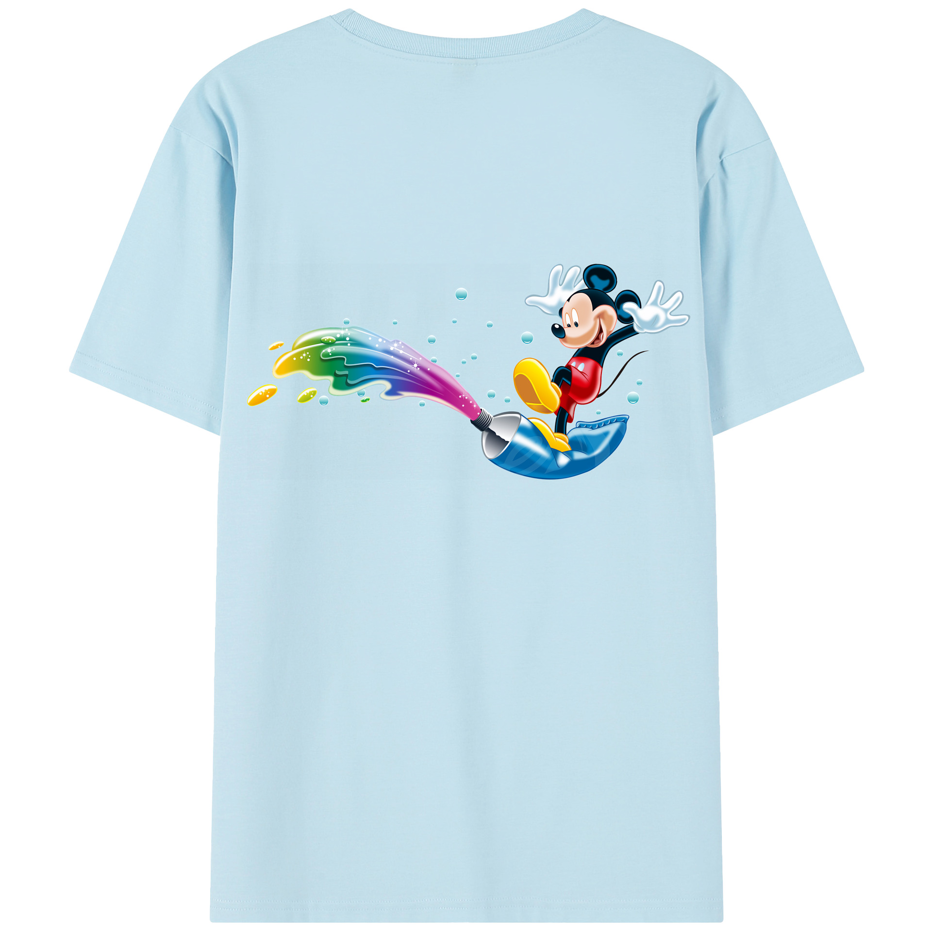 （画像用） ミッキーマウス Mickey Mouse 綿100％半袖Tシャツ（背面プリント）